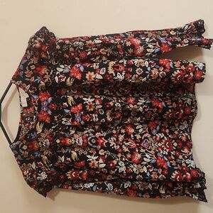 🔥LAST CHANCE New LOFT Floral Ruffled Blouse SP